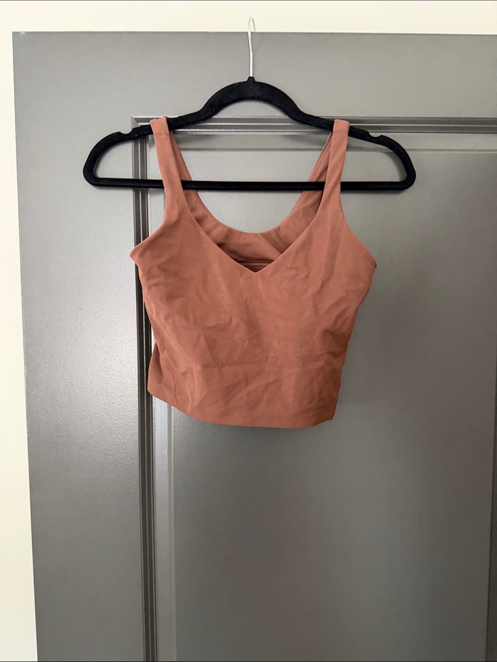 Rust Crop Tank Top - Women's V-Neck lululemon workout tank
